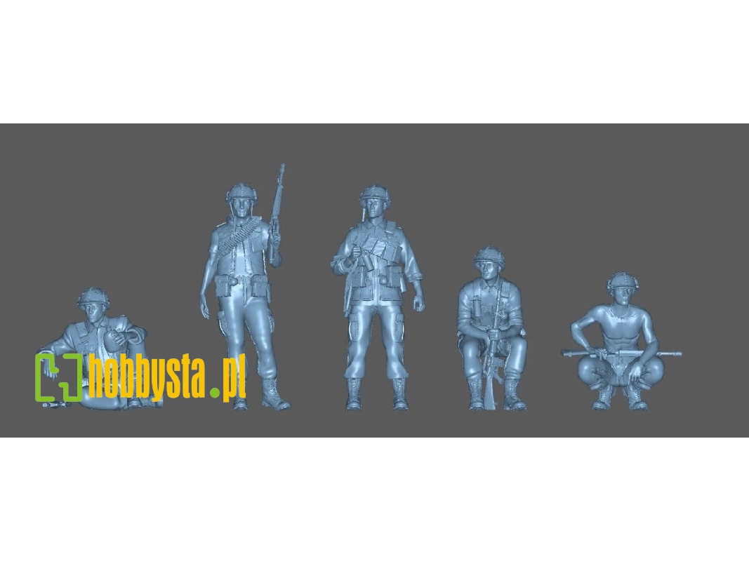 Us Infantry Soldiers - Vietnam War (5 Figures / 3d-printed) - image 1