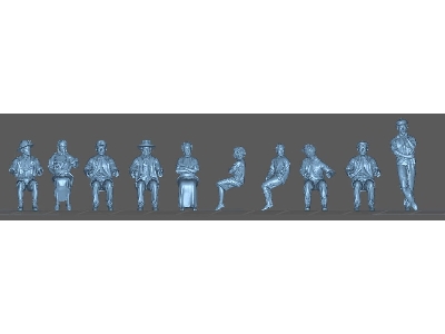 Tractor Rider C.1930 (10 Figures / 3d-printed) - image 1