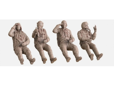 4 Pilots - Japanese Ww2 And French, Italian, Us Modern - image 1