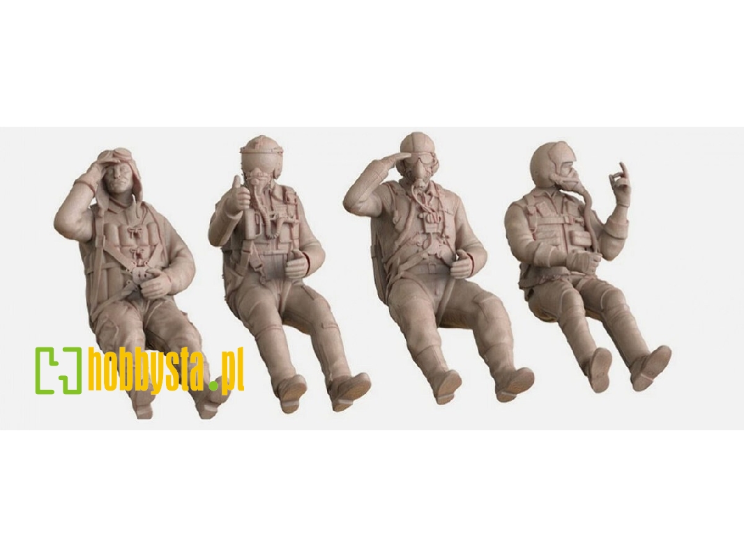 4 Pilots - Japanese Ww2 And French, Italian, Us Modern - image 1