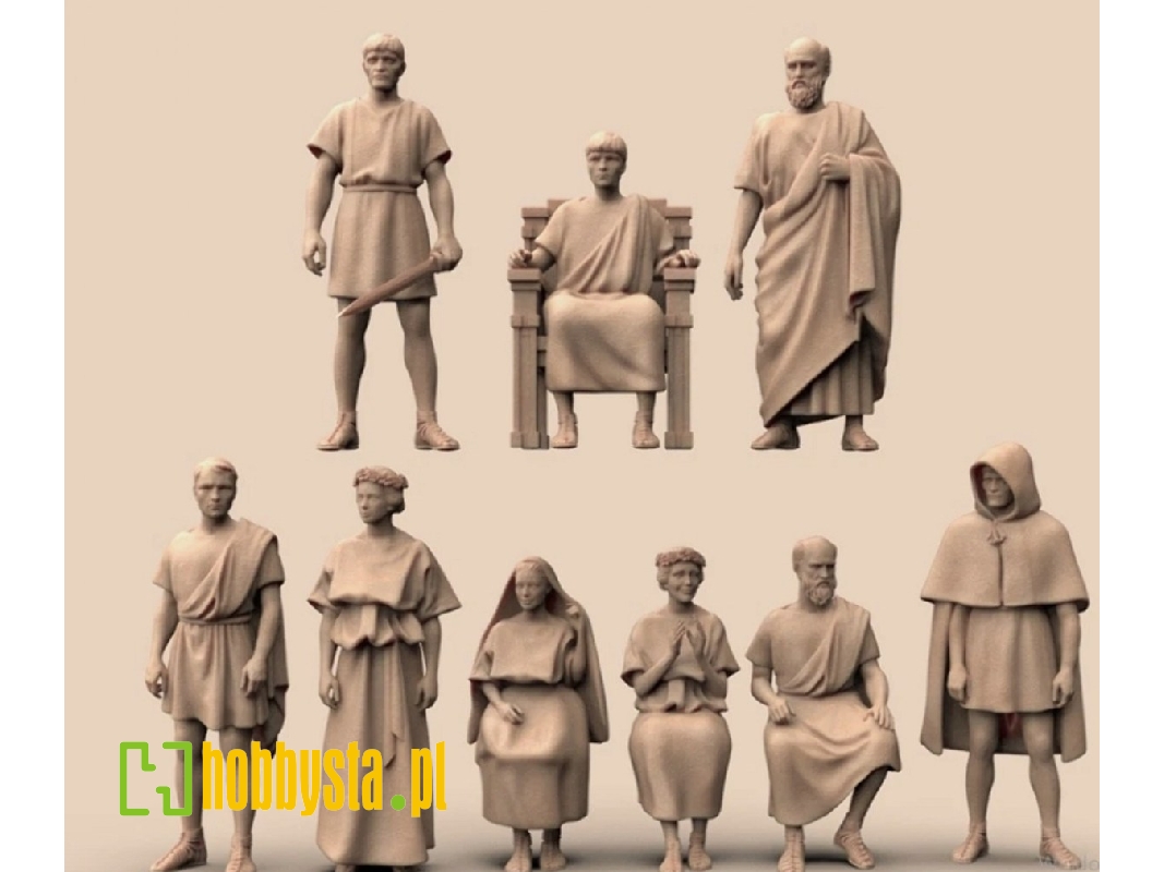 Roman Civilians (9 Figures / 3d-pritned) - image 1