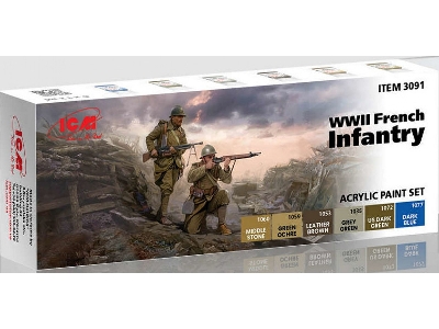 Acrylic Paint Set For WWII French Infantry - image 1