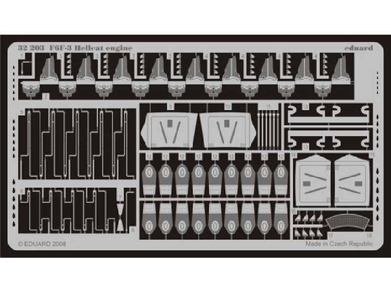 F6F-3 engine 1/32 - Trumpeter - image 1