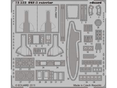F6F-3 exterior 1/72 - Eduard - image 1