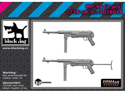 German Mp40 (2 Pcs / 3d-printed) - image 1