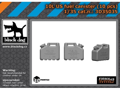 Us 10l Fuel Canister (10 Pcs / 3d-printed) - image 1