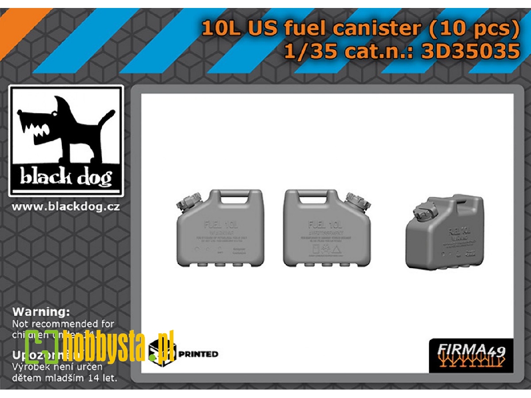 Us 10l Fuel Canister (10 Pcs / 3d-printed) - image 1