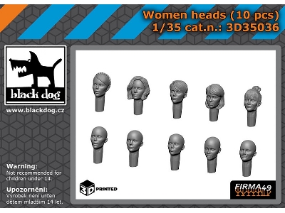 Women Heads (10 Pcs / 3d-printed) - image 1