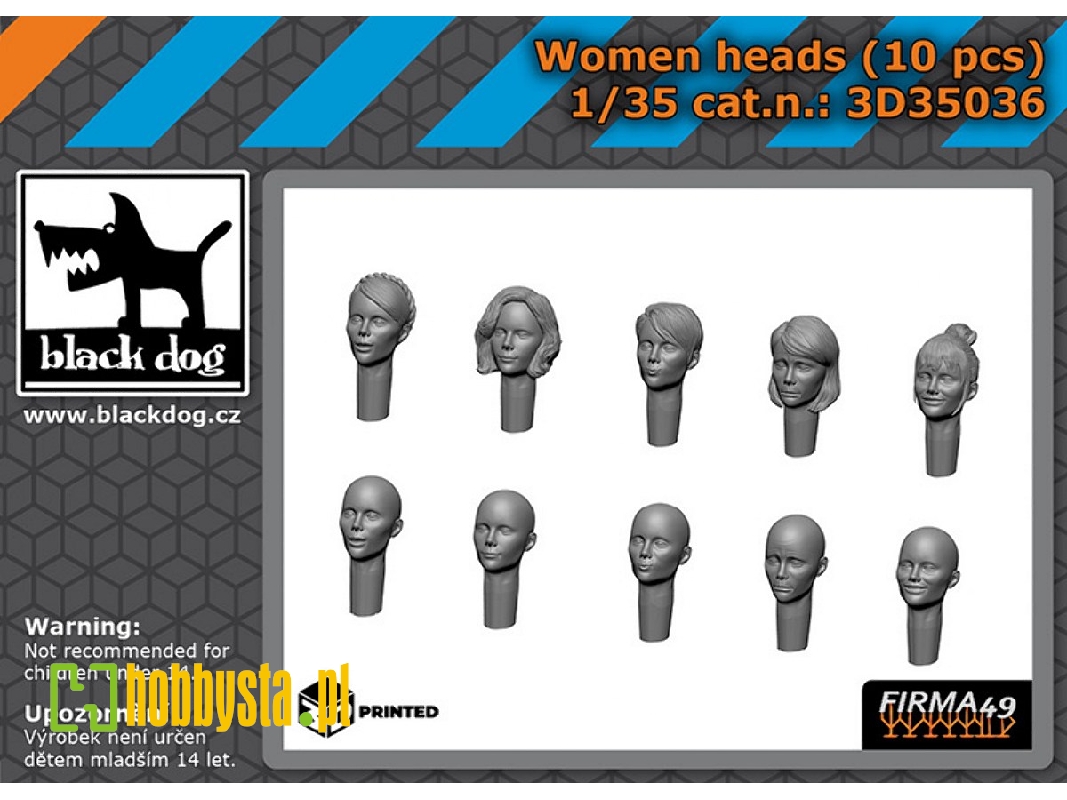Women Heads (10 Pcs / 3d-printed) - image 1
