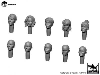 Women Heads (10 Pcs / 3d-printed) - image 2