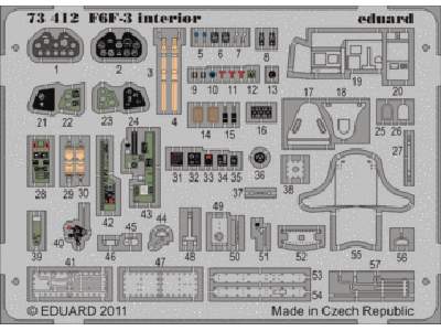 F6F-3 interior S. A. 1/72 - Eduard - image 1