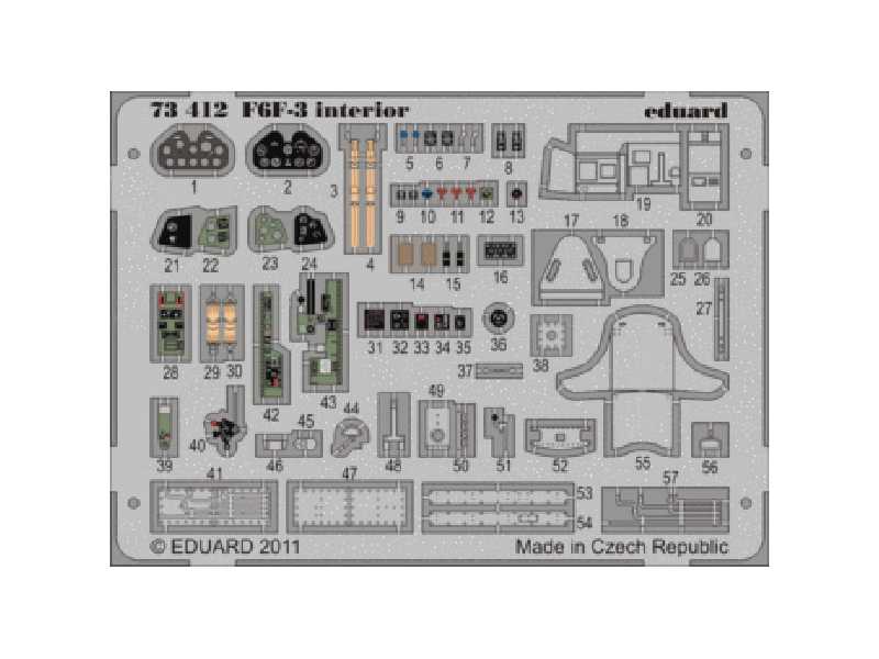 F6F-3 interior S. A. 1/72 - Eduard - image 1