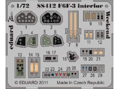 F6F-3 interior S. A.  Weekend 1/72 - Eduard - image 1