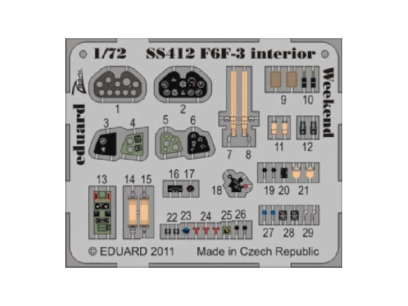 F6F-3 interior S. A.  Weekend 1/72 - Eduard - image 1