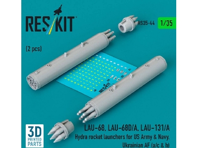 Lau-68 / Lau-68d/A And Lau-131/A Hydra Rocket Launchers For Us Army & Navy, Ukrainian Af (A/C & H) (2 Pcs / 3d Printed) - image 