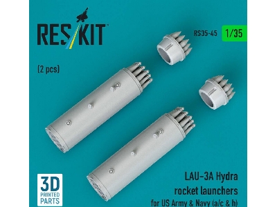 Lau-3 A Hydra Rocket Launchers For Us Army & Navy (A/C & H) (2 Pcs / 3d Printed) - image 2
