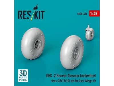 Dhc-2 Beaver - Alascan Bushwheel Tires (35x15x10) Set (For Dora Wings Kits / 3d Printed) - image 1