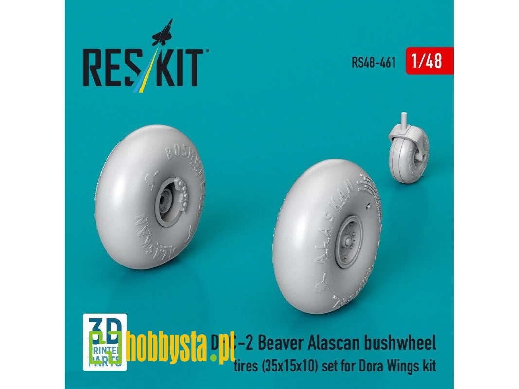 Dhc-2 Beaver - Alascan Bushwheel Tires (35x15x10) Set (For Dora Wings Kits / 3d Printed) - image 1
