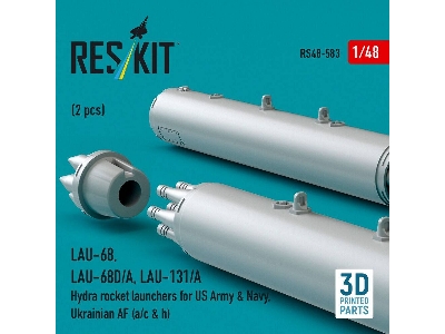Lau-68 / Lau-68d/A And Lau-131/A Hydra Rocket Launchers For Us Army & Navy, Ukrainian Af (A/C & H) (2 Pcs / 3d Printed) - image 