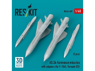 As.34 Kormoran Missiles With Adapters For F-104 G And Tornado Ids (2 Pcs / 3d-printed) - image 2