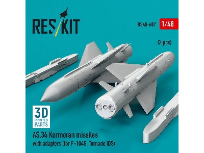 As.34 Kormoran Missiles With Adapters For F-104 G And Tornado Ids (2 Pcs / 3d-printed) - image 3