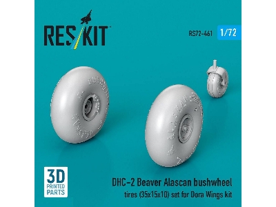 Dhc-2 Beaver - Alascan Bushwheel Tires (35x15x10) Set (For Dora Wings Kits / 3d Printed) - image 1