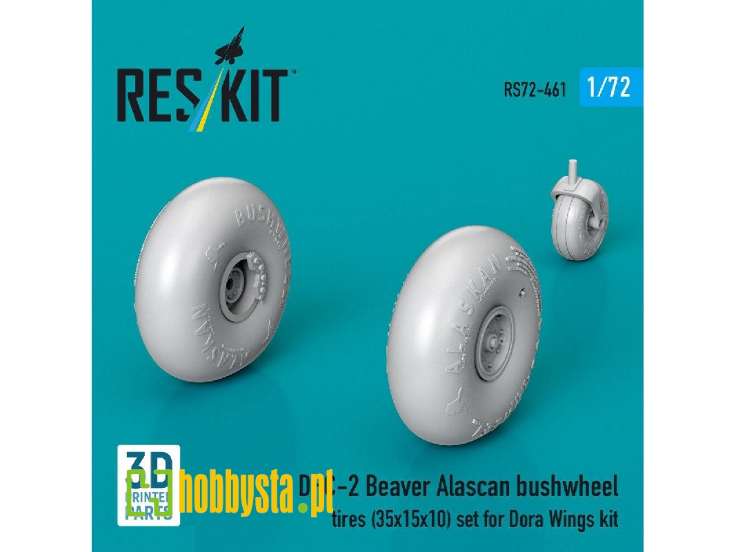 Dhc-2 Beaver - Alascan Bushwheel Tires (35x15x10) Set (For Dora Wings Kits / 3d Printed) - image 1