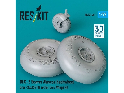 Dhc-2 Beaver - Alascan Bushwheel Tires (35x15x10) Set (For Dora Wings Kits / 3d Printed) - image 2