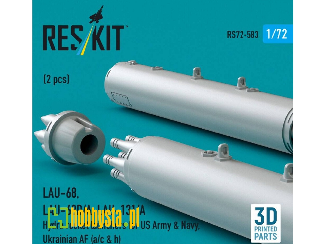 Lau-68 / Lau-68d/A And Lau-131/A Hydra Rocket Launchers For Us Army & Navy, Ukrainian Af (A/C & H) (2 Pcs / 3d Printed) - image 