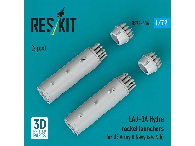 Lau-3 A Hydra Rocket Launchers For Us Army & Navy (A/C & H) (2 Pcs / 3d Printed) - image 2