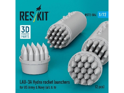 Lau-3 A Hydra Rocket Launchers For Us Army & Navy (A/C & H) (2 Pcs / 3d Printed) - image 3