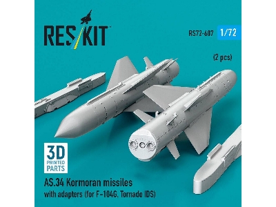 As.34 Kormoran Missiles With Adapters For F-104 G And Tornado Ids (2 Pcs / 3d-printed) - image 3