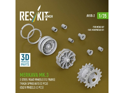 Merkava Mk.3 - 3d-printed Steel Road Wheels (12 Pairs) / Track Sprockets (2 Pcs) And Idler Wheels (2 Pcs) (For Meng & Hobby Boss