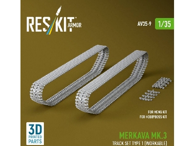 Merkava Mk.3 - 3d-printed Workable Track Set Type 1 (For Meng & Hobby Boss Kits) - image 2