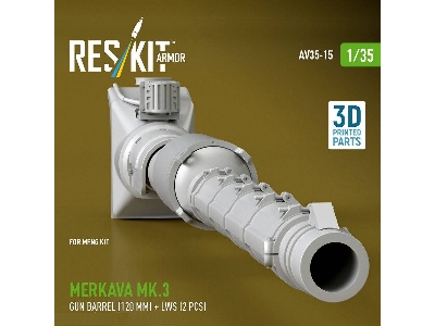 Merkava Mk.3 - Gun Barrel (120 Mm) And Lws (2 Pcs) (For Meng Kits / 3d-printed) - image 2