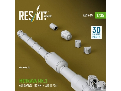 Merkava Mk.3 - Gun Barrel (120 Mm) And Lws (2 Pcs) (For Meng Kits / 3d-printed) - image 3