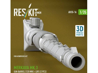 Merkava Mk.3 - Gun Barrel (120 Mm) And Lws (2 Pcs) (For Hobby Boss Kits / 3d-printed) - image 2