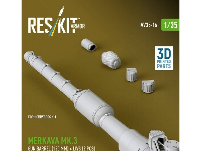 Merkava Mk.3 - Gun Barrel (120 Mm) And Lws (2 Pcs) (For Hobby Boss Kits / 3d-printed) - image 3