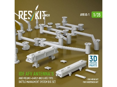 Idf Afv Antenna's And Mount + Early And Late Type Battle Managment System Big Set (3d Printed) - image 3