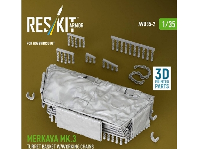 Merkava Mk.3 - 3d-printed Turret Basket With Working Chains (For Hobby Boss Kits) - image 1