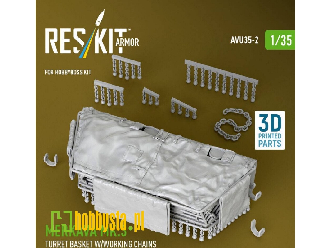 Merkava Mk.3 - 3d-printed Turret Basket With Working Chains (For Hobby Boss Kits) - image 1