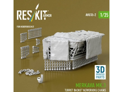 Merkava Mk.3 - 3d-printed Turret Basket With Working Chains (For Hobby Boss Kits) - image 2