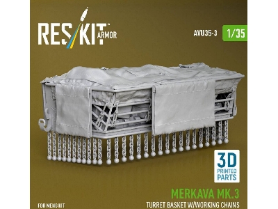 Merkava Mk.3 - 3d-printed Turret Basket With Working Chains (For Meng Kits) - image 3