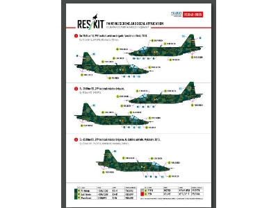 Su-25 Frogfoot - Clover (Blue 01, 04, 10, 22, 33) Ukrainian Air Forces (Main Decals With Stencils) - image 2