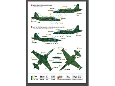 Su-25 Frogfoot - Clover (Blue 01, 04, 10, 22, 33) Ukrainian Air Forces (Main Decals With Stencils) - image 3