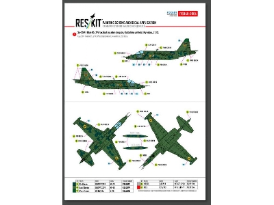 Su-25 Frogfoot - Clover (Blue 03, 05, 41, 45) Ukrainian Air Forces (Main Decals With Stencils) - image 1