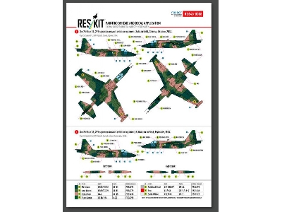Su-25 Frogfoot - Geometric (Blue 17, 33, 01, 02) Ukrainian Air Forces (Main Decals With Stencils) - image 1