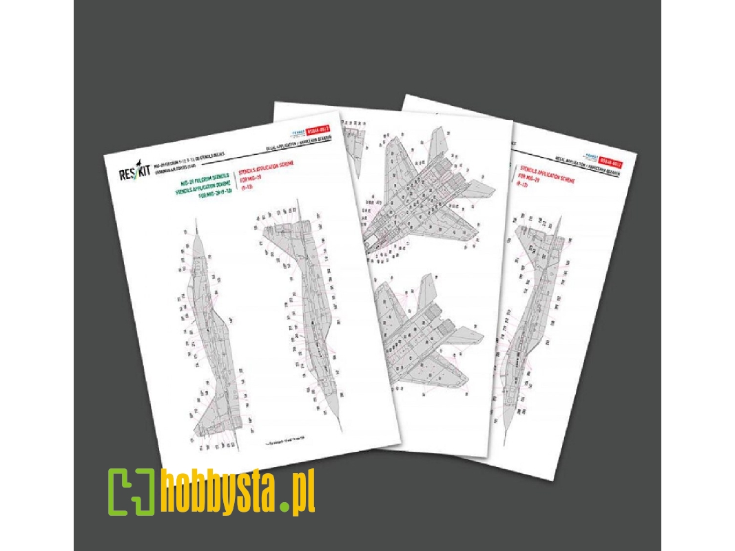 Mig-29 Fulcrum 9-12 / 9-13 And Ub - Ukrainian Air Forces (Stencils Decals) - image 1