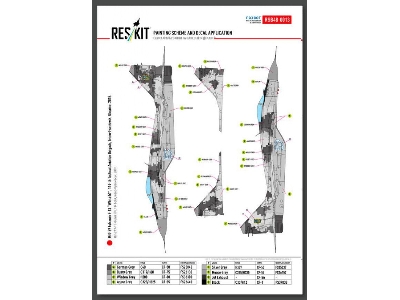 Mig-29 9-13 - (White 57) Digital (Pixel) Ukrainian Air Forces (Main Decals With Stencils & Masks For Painting / 4 Pcs) - image 3