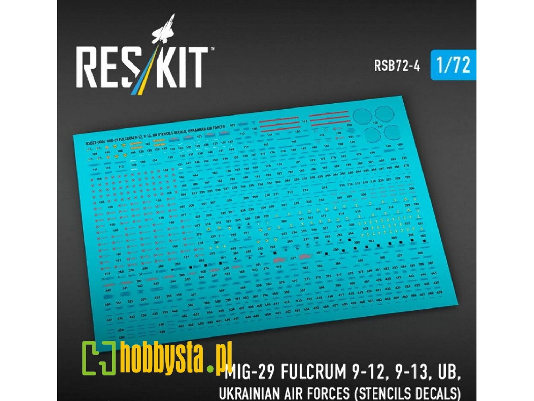 Mig-29 Fulcrum 9-12 / 9-13 And Ub - Ukrainian Air Forces (Stencils Decals) - image 1